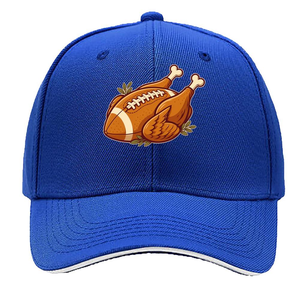 Thanksgiving Football Feast Mascot G Sandwich Baseball Cap Sun Cap Outdoor Workouts Hat