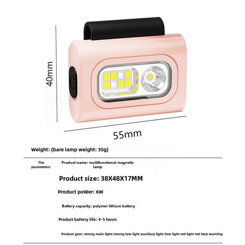 Red LED Night Running Light with Magnetic Chest Strap for Outdoor Sports