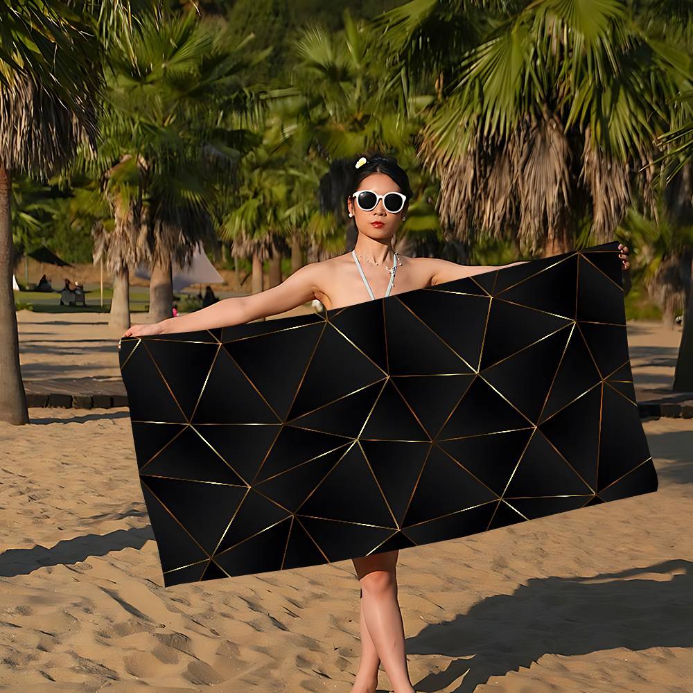 Black Matte Big Microfiber Beach Towels Quick Dry Towel Sand Beach Towels Pool Towel for Travel Swim Pool Yoga