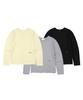 EEERRR Blank Er Cutting Slub Crop Long Sleeve (3 Colors)