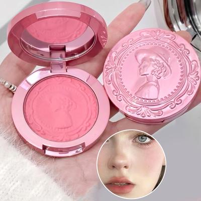 1PC Three Dimensional Relief Mist Color Blush Natural Tender Delicate Hold Makeup Low Saturation Female Blush Cream