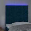 LED Headboard Dark Blue 90x5x118 128 Cm Velvet
