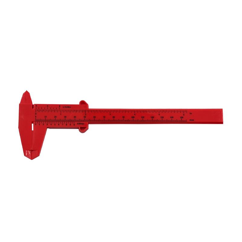 150mm Plastic Vernier Caliper, Double Scale, Mini Measuring Tool for Jewelry and Student Use