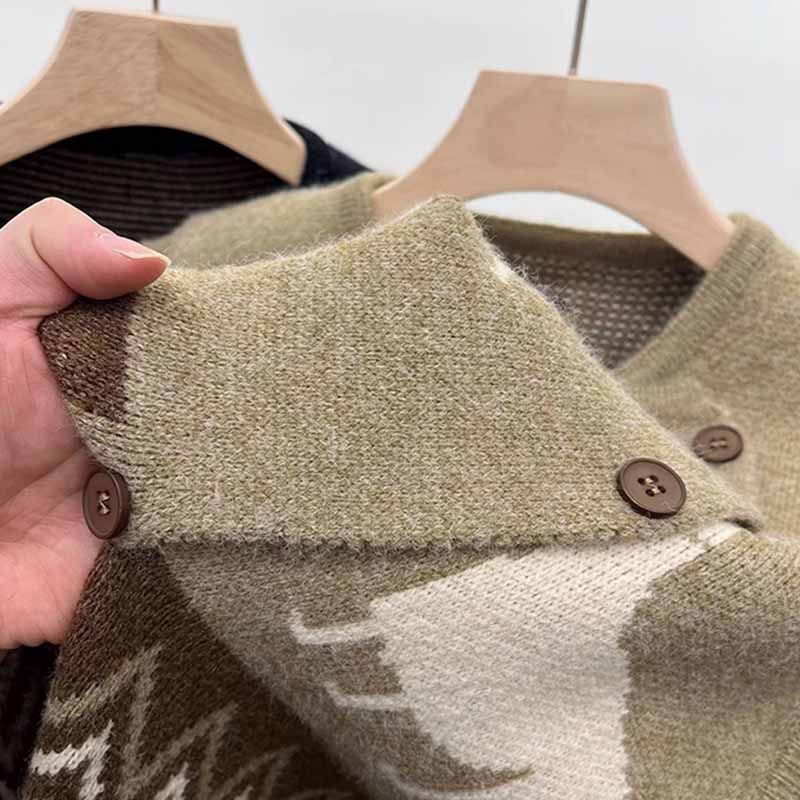 Gestricktes Pulloverkleid für Damen Retro Lang Ärmellos Locker Verdickt Unterhemd Weste Tops