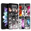 Blue Lock Football Anime Cover Phone Case For Samsung Galaxy Z Flip 7 6 5 4 3 5G Flip7 Flip6 Flip5 Flip4 Flip3 Black Fundas Shel
