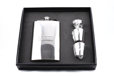 UJack Stainless Steel SUS304 Whiskey Bottle Hip Flask Flask Bottle Mirror of (10oz, Finish/Set 4)