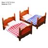 Dollhouse Bunk Bed Compact Lovely PVC Doll House Simulation Double Bed for Decoration