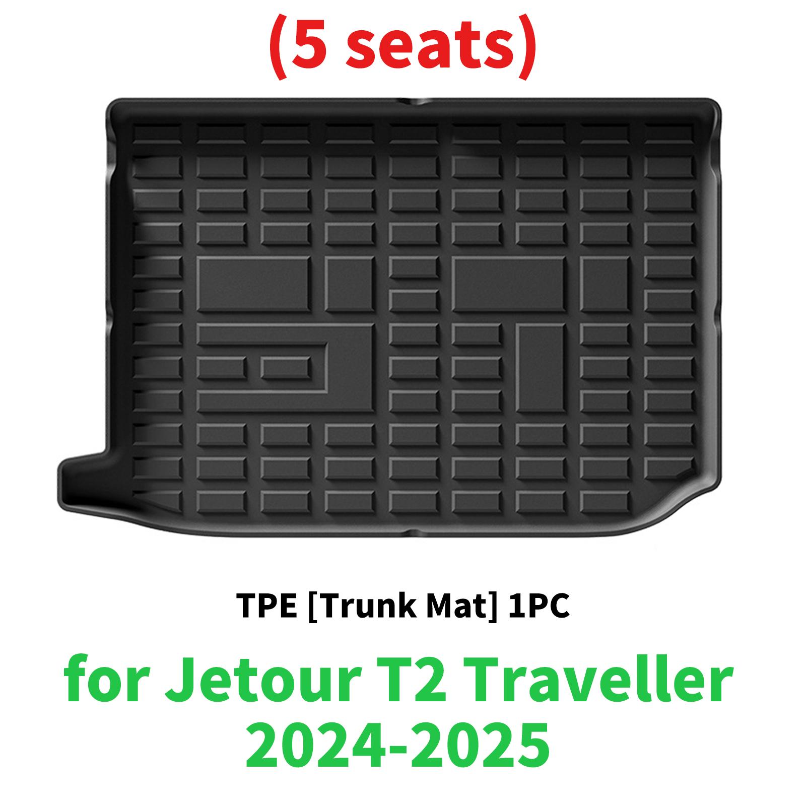 

for Jetour T2 Traveller 2024 2025 High Quality TPE Trunk Mat + Rear Seat Back Protector Waterproof Dustproof Easy Clean For Left Hand Drive