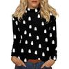 Women's Daily Casual Long Sleeve Mid Collar Top