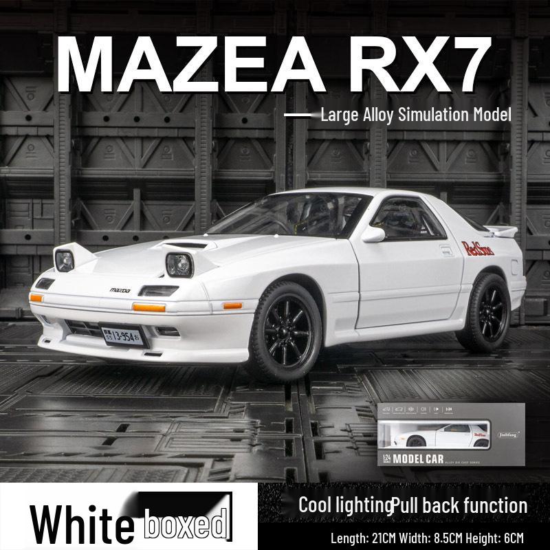 

Jinlifang RX-7 Модель автомобиля из сплава для симуляции: Игрушечная спортивная машинка с инерционным механизмом, звуковыми и световыми эффектами и выдвигающимися фарами