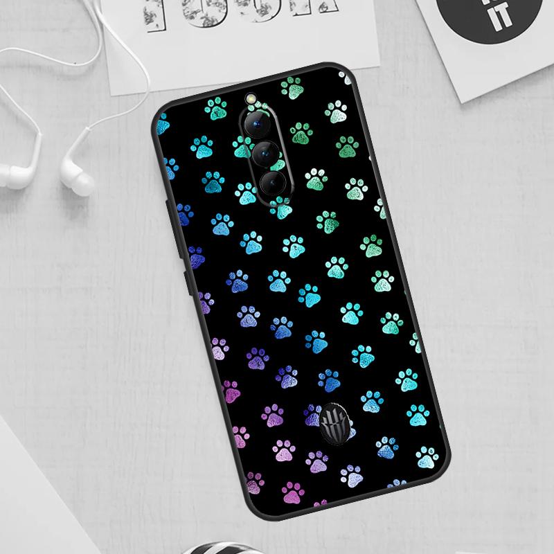 

Cat Dog Paws Case For ZTE Nubia Red Magic 10S 8S 9S 8 9 11 Pro Plus 6 7 6S 7S 6R For RedMagic 10 Air Cover Red Magic 5S