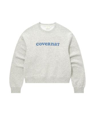 COVERNAT WOMAN Cooper Logo Sweatshirt Oatmeal