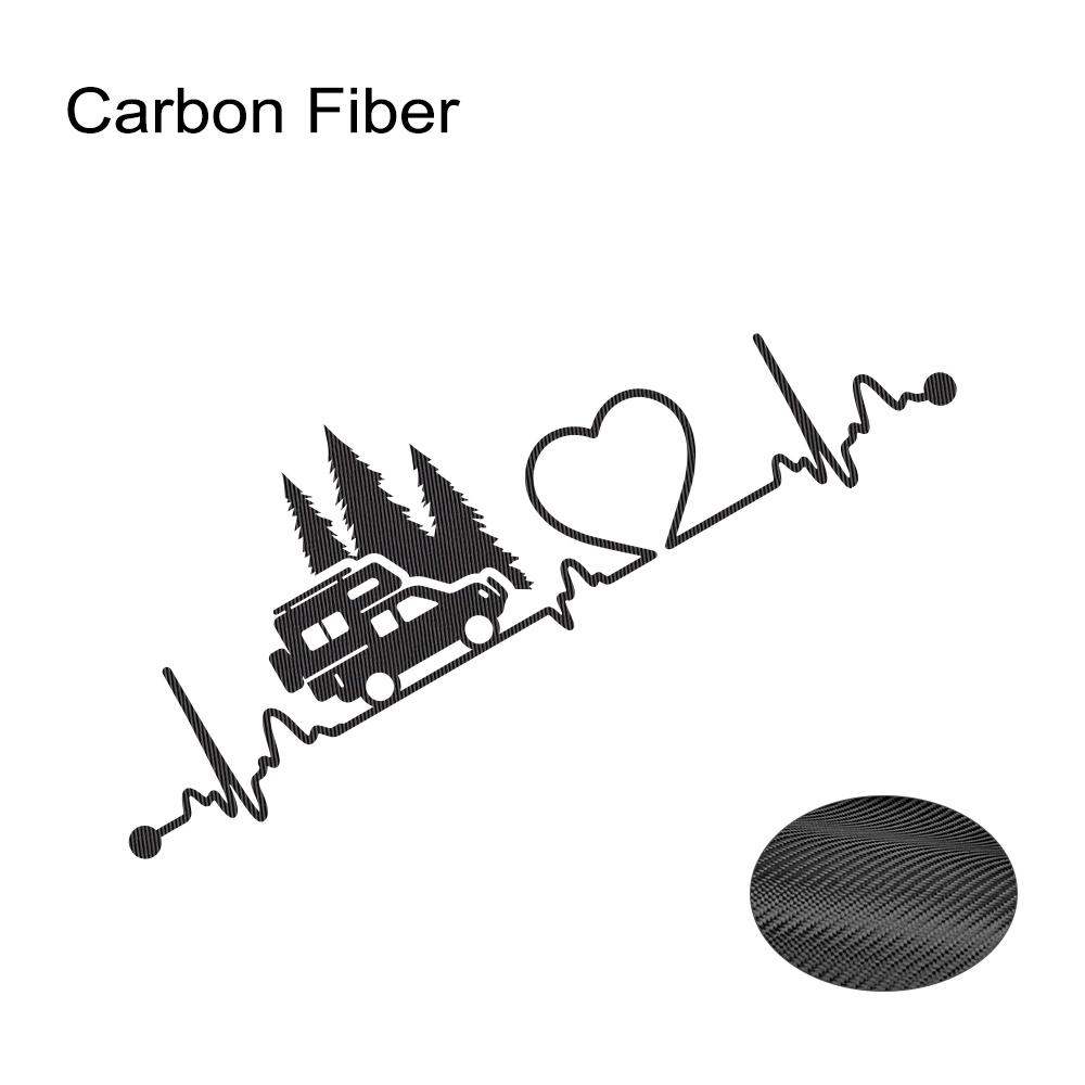 Car Window Side Sticker Fit Pickup Truck Camper Graphics Heartbeat Trees Decor Decal Vinyl Film Cover Auto Tuning Accessories