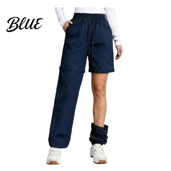 Wanderhosen zum Abzippen Damen Hosen zu Shorts Outdoor Abenteuer Wasserdicht Kordelzug Taille für Camping Bergsteigen Trekking