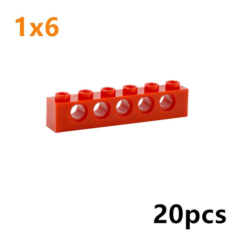 Compatible Assembles Particles 3894 1x6 With 5 Holes Perforated Bricks Long Beam Building Blocks Educational Toys For Children