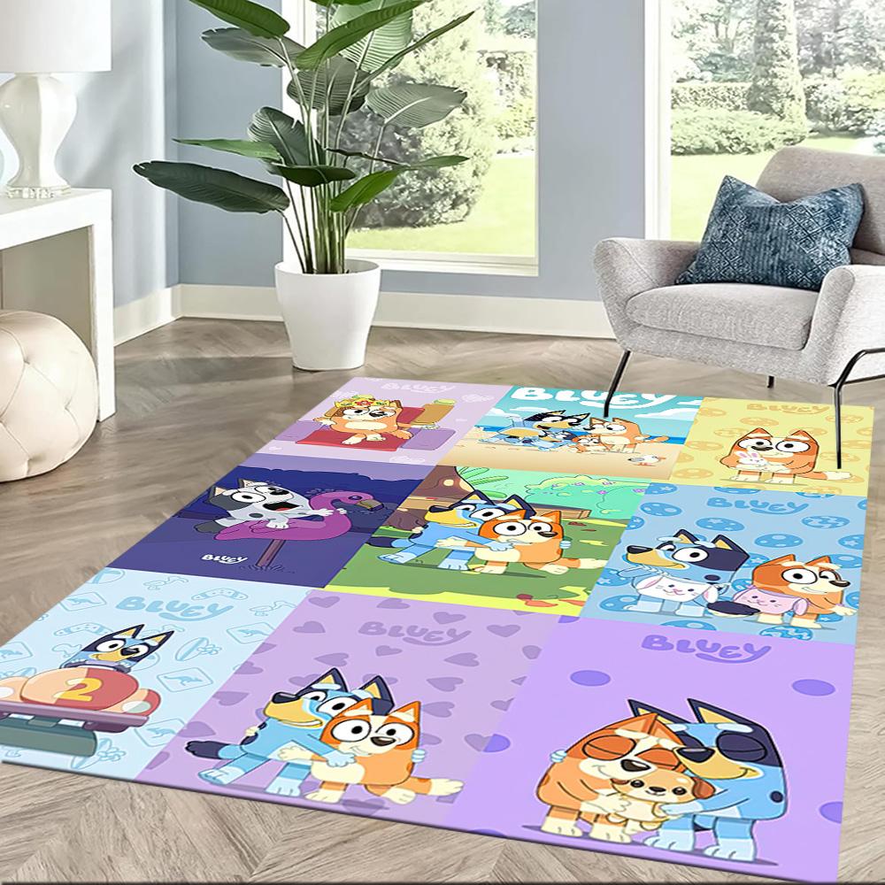 Lovely Bluey Square rugs are a great choice for living rooms, bedrooms, home décor, and as gifts