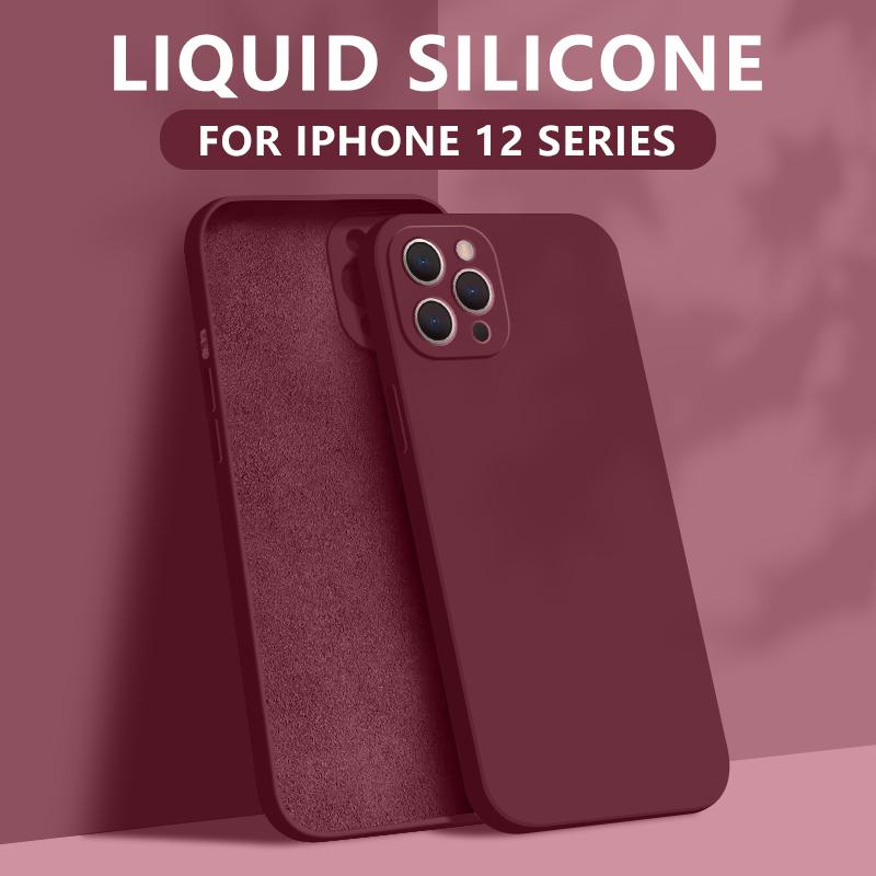 Nieuwe Zachte Vloeibare Siliconen Telefoonhoes met Camera Beschermend Schokbestendig Voor iPhone 16 14 Pro 15 12 Pro MAX 11 Pro SE 2 2020 XR XS 7 8 Plus 16E Air 17