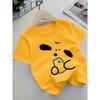 European sizes Cute Summer Short-Sleeve T-Shirt for Kids Featuring a Cartoon Dog Design, Trendy And Fashionable
