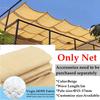 Red de Malla Beige para Sombrear el Sol Telescópica con Forma de Ola para Patio Pabellón Pérgolas Toldo para Invernadero Tela de Sombreado Redes para Sombrear la Terraza