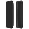 Tête de lit - MAISON EXCLUSIVE - Avec oreilles - Similicuir noir - Hauteur réglable - Pieds bois