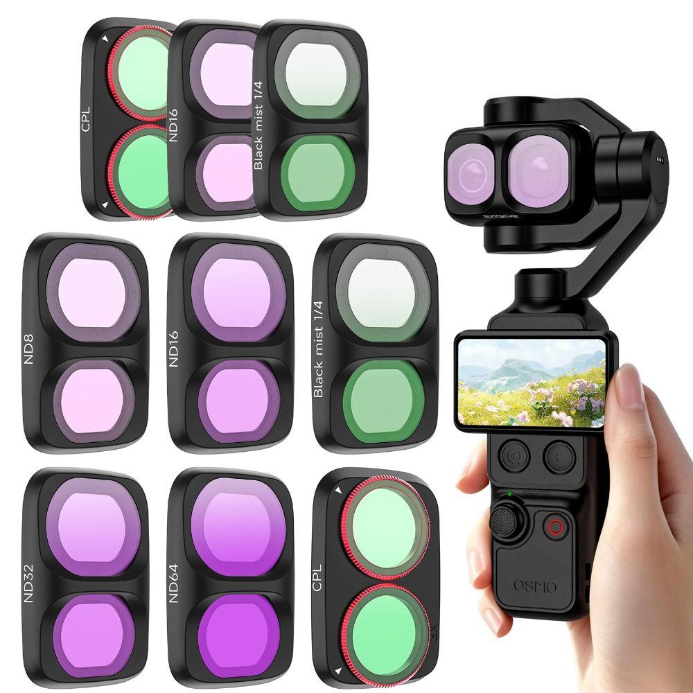 Sada filtrů ND8/16/32/64 Ochrana objektivu MCUV/CPL pro kameru na gimbalu DJI Osmo Pocket 4P