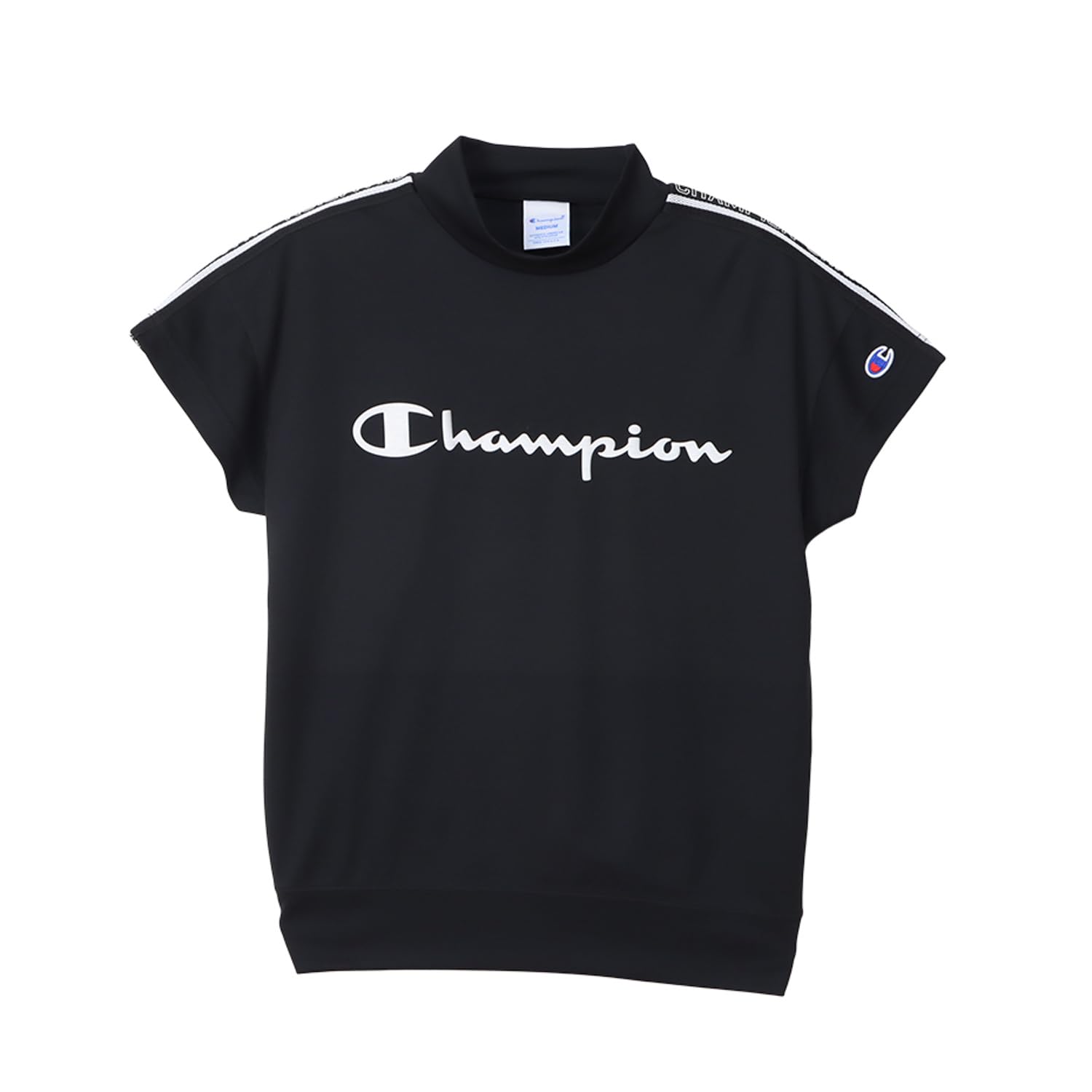 

Champion Golf Шорты Запах УФ Надпись Мок Женская Футболка, Рукав, Антибактериальная, Устойчивая, Быстросохнущая, Защита, Логотип, Горловина, Черный, CW-ZG308 чёрный