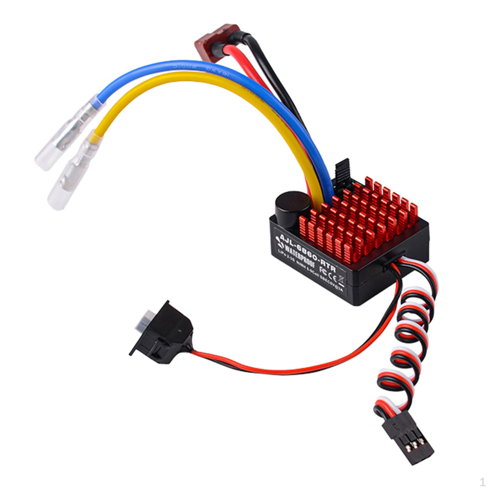 

60A Brushed Electronic Speed Controller RC Model Car Parts Dirt-proof ESC Electron