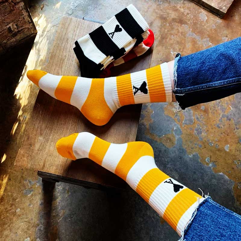 

Женщины Белые Носки Смешные Полосатые Носки Милое Сердце Преппи Мужчины Спортивные Носки Черный Y2k Хлопок Харадзюку Хип-хоп