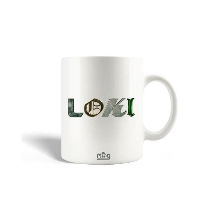 Mug en céramique - MANIACASE - Loki Série Logo - 30cl - Blanc - Compatible lave-vaisselle