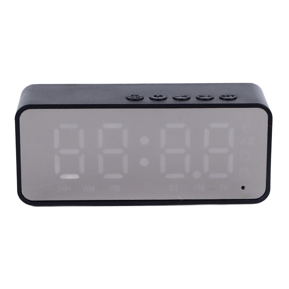 TF Card FM Radio 5.0 Bluetooth Bluetooth Speaker Modern Mirror Surface Alarm Clock  for Living Room