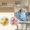 Breathable Nursery Bedding Starfish Baby Sleeping Bag, Knitted Swaddle Sleep Sack with Hood, Soft Knit Cocoon Cozy Star Shaped Infant Wearable