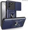 Slide Lens Armor Funda for Tecno Pova 7 4G Case for Tecno Pova7 4G Case Magnetic Ring Stand Holder Cover Shockproof Capa