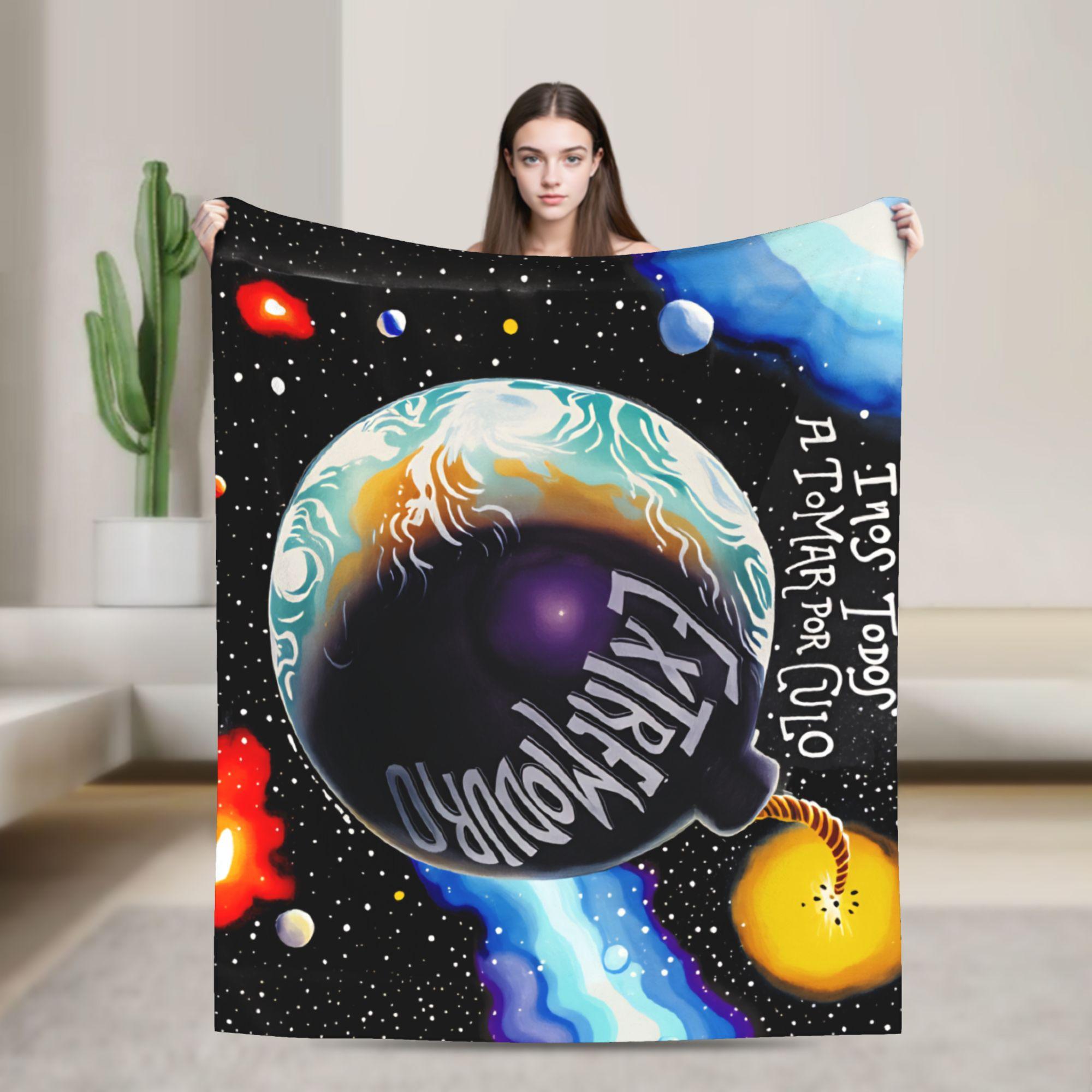 Warm Soft Blanket Travel Extremoduro Spanish Band Throw Blanket  Flannel Bedspread For Bedroom Aesthetic Sofa Bed Cover 30x40in