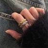 Elegant Gold and Silver Stackable Rings Set for Women 14K Gold Plated with Zirconia Portable for Everyday Wear