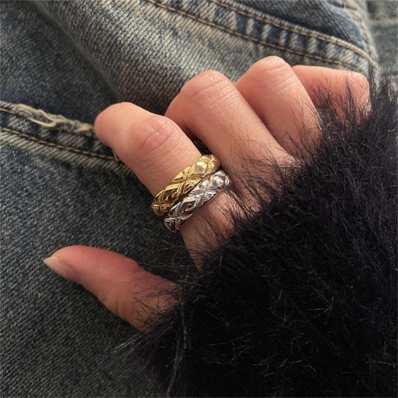 Elegant Gold and Silver Stackable Rings Set for Women 14K Gold Plated with Zirconia Portable for Everyday Wear
