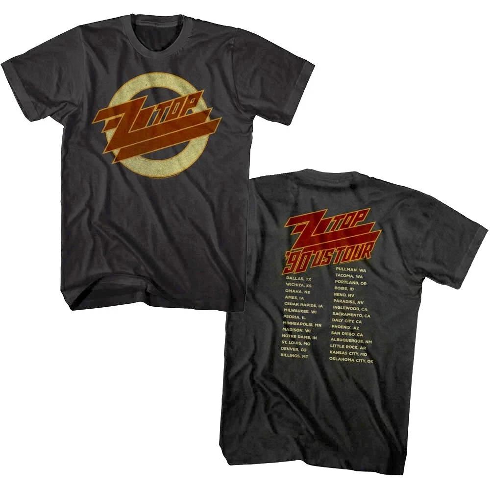 

ZZ Top US Tour 1990 Men s T Shirt Vintage Logo Rock Band Album Concert Merch L