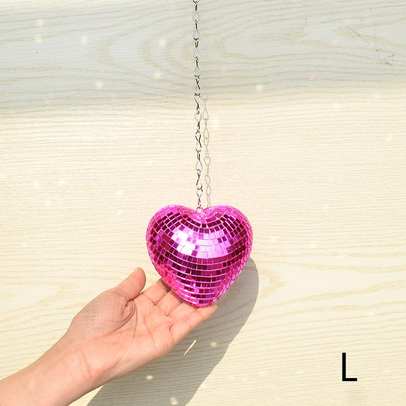 Heart Shape Disco Ball Party Decoration Mirror Disco Balls Hanging Ornament Disco Ball Christmas Stage Wedding Party Home Decor