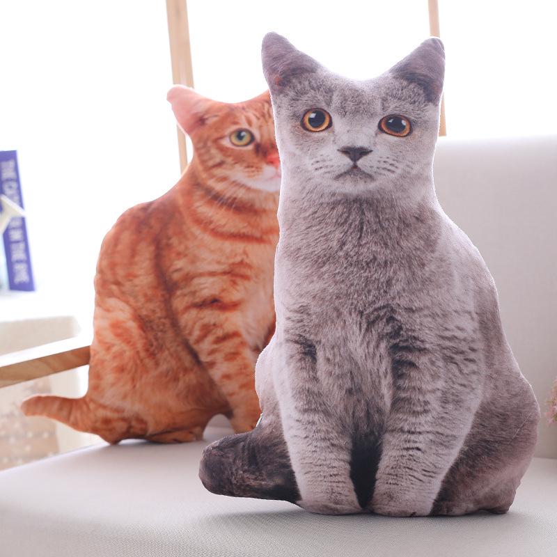 Creative 3D Kitten Pillow Plush Toy Doll - Soothing Child's Play Doll