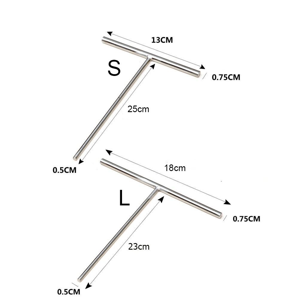 Stainless Steel Crepe Maker T-shaped Dough Distributor Spatula Batter Spreading Tools  Pancake