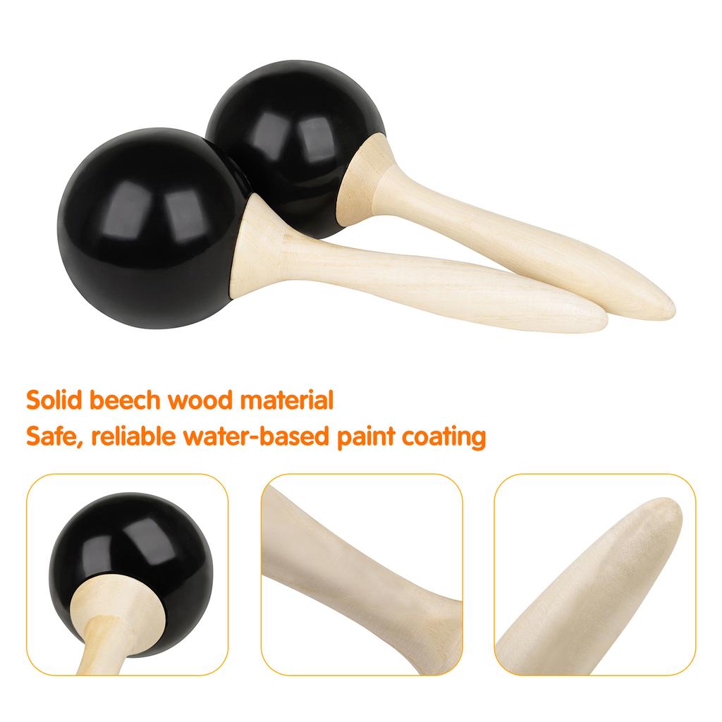 Paar Percussion Maracas Shaker Rasseln Sandhammer Percussion Musikinstrument für Musikalische Erleuchtung Partyspiel