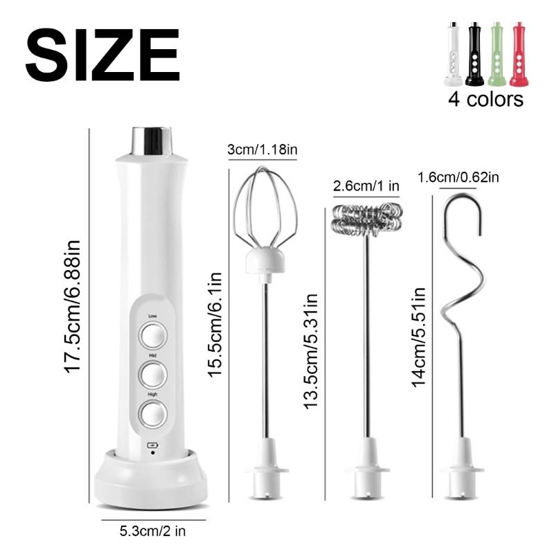 Kitchen Powerful Milk Frother Wand Handheld Drink Mixer Electric Whisk Foam