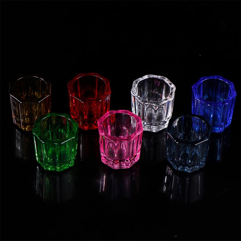 1 pz ciotola per miscelazione in vetro dentale tazza per miscelazione ottagonale per polvere dentale manicure contenitore per miscelazione liquidi strumenti per tazza per miscelazione
