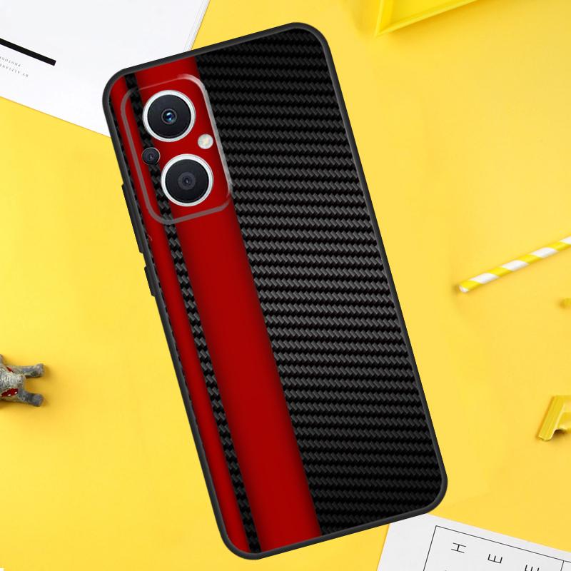 Car Carbon Fibre Pattern For OPPO Reno 7 8 Lite 8T 14F 13F 11F 12F 10 11 12 13 14 Pro OPPO Find X5 X6 X8 X9 Pro Case