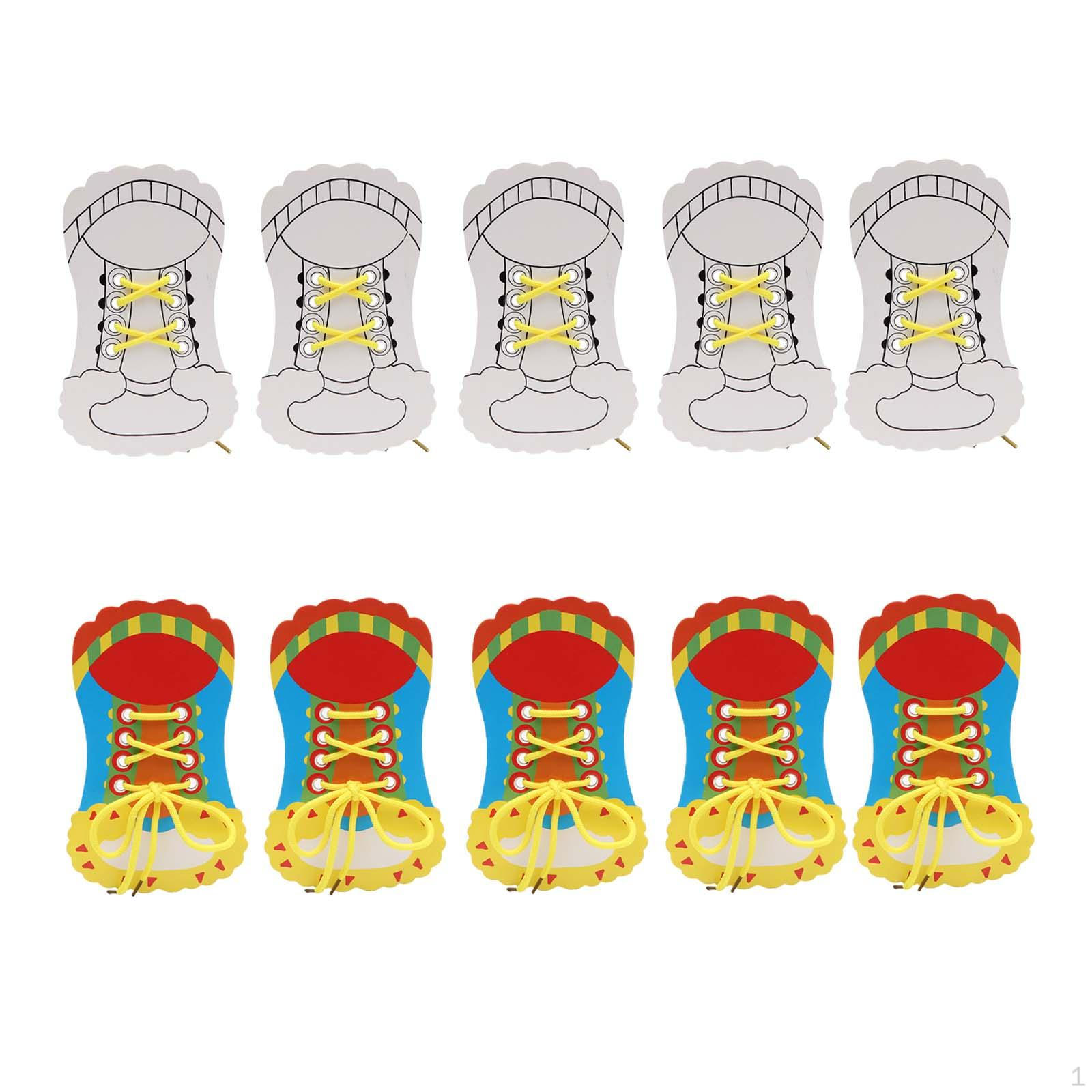 

10 штук Детские развивающие доски Монтессори игрушки завязывание шнурков для малышей обучение познавательные Style B