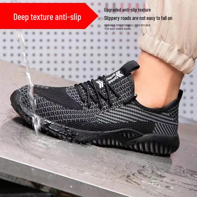 Scarpe antinfortunistiche traspiranti anti-schiacciamento e anti-perforazione: Rete unisex resistente agli odori con suole morbide, resistenti all'usura e antiscivolo