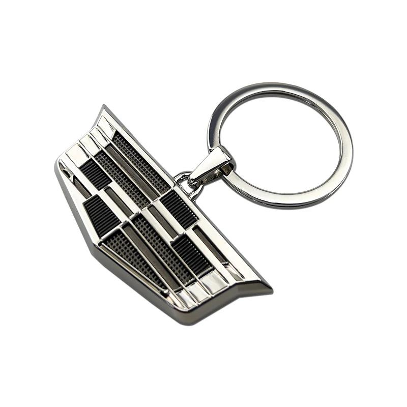 Porte-clés en cuir et alliage avec logo de voiture, anneau et pendentif pour Cadillac ATS BLS CT4 CT5 CTS Escalade SLS SRX XT5 XT6 XTS