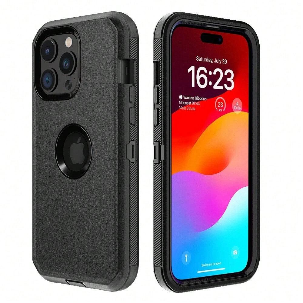 Для iPhone 16 Pro Max 15 14 13 XR Чехол для телефона Прочный противоударный прочный чехол iPhone 16 Pro Max чёрный