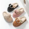 Bow cotton slippers thickened cotton shoes autumn and winter velvet warm comfortable indoor home and outdoor shoes