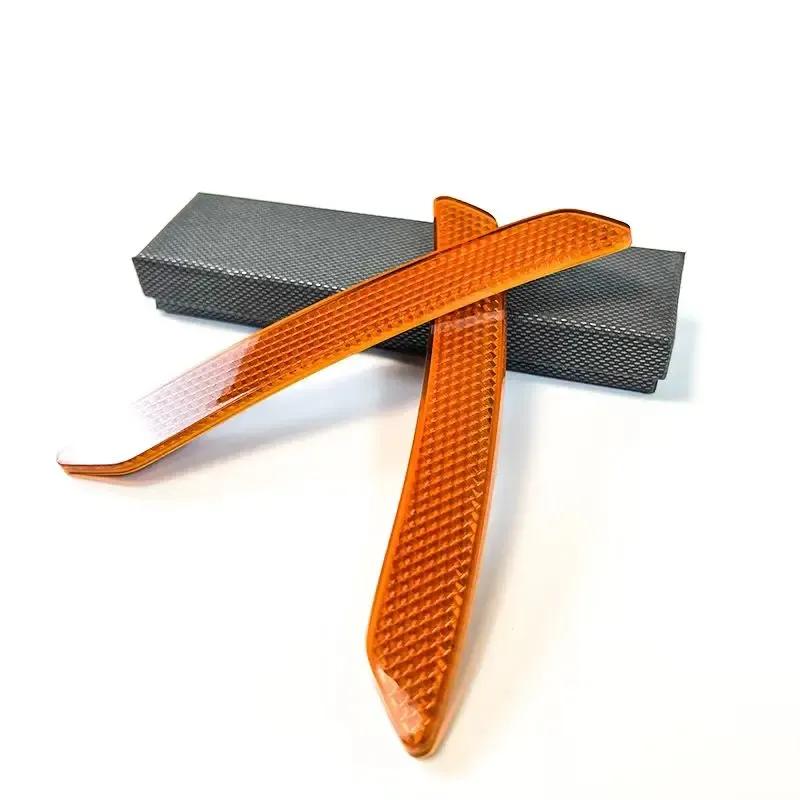 

2pcs Car Reflective Sticker Car Door Stickers Decal Warning Reflective Tape Strips 3 Colors Safety Mark Auto Reflector Stickers помаранчевий