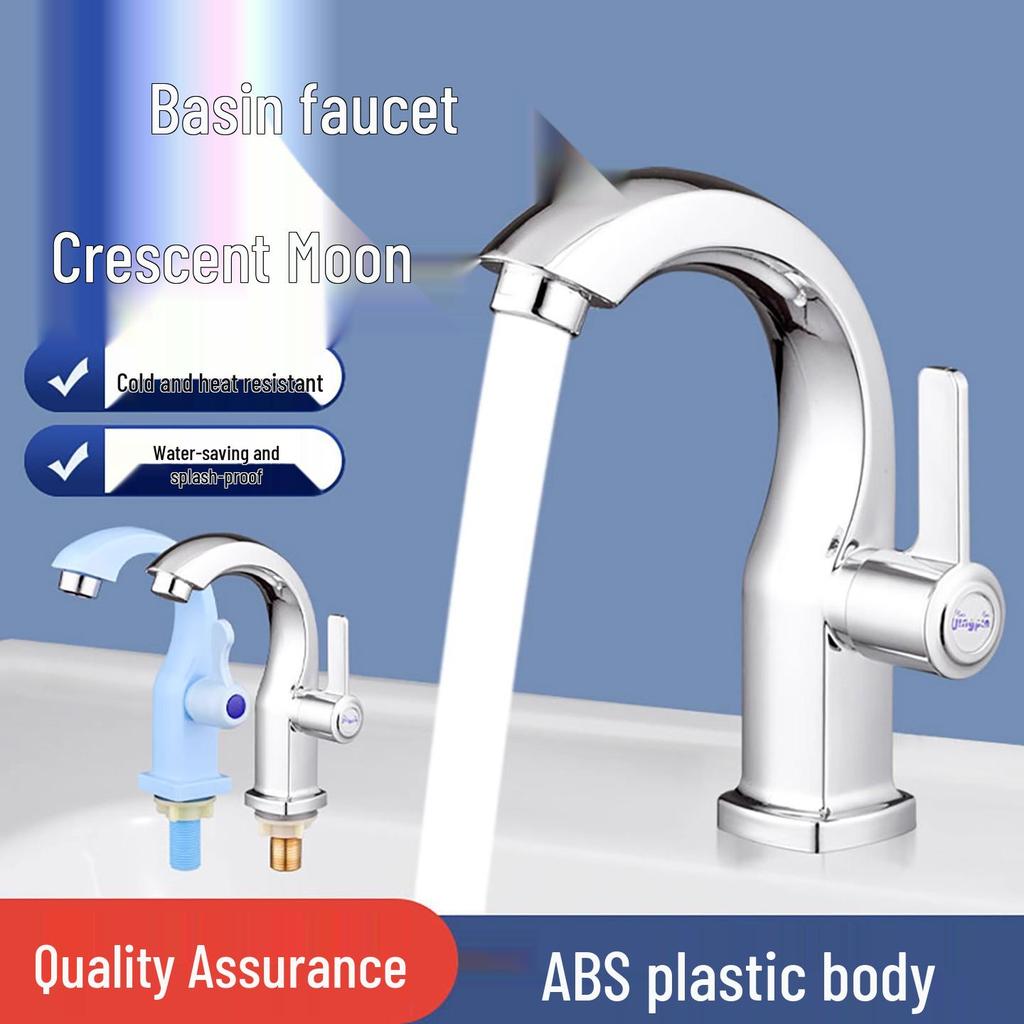 Single Cold Water Engineering Basin Faucet for Washbasin – Quick Open, Single Hole, Desktop Installation